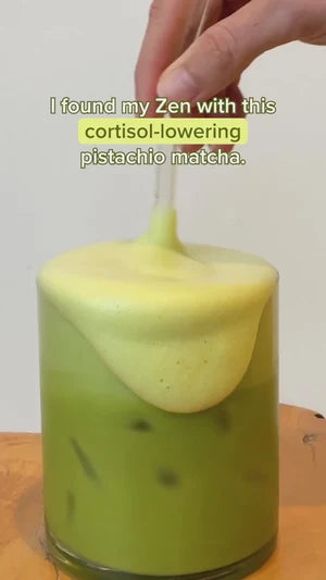 Honey pistachio matcha social video