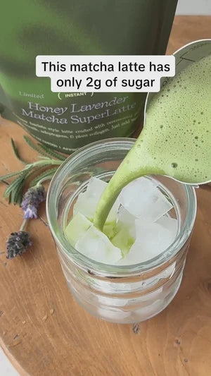Honey lavender matcha social video
